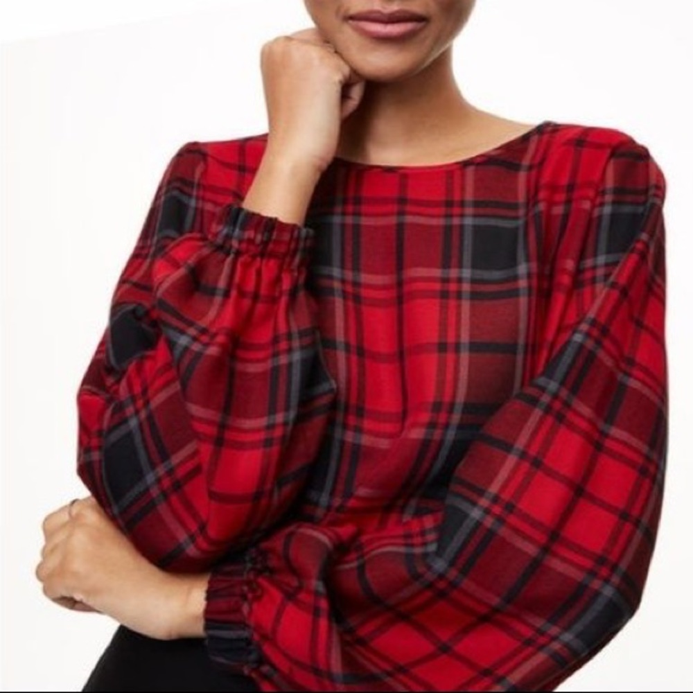 LOFT Red Plaid Shirt!